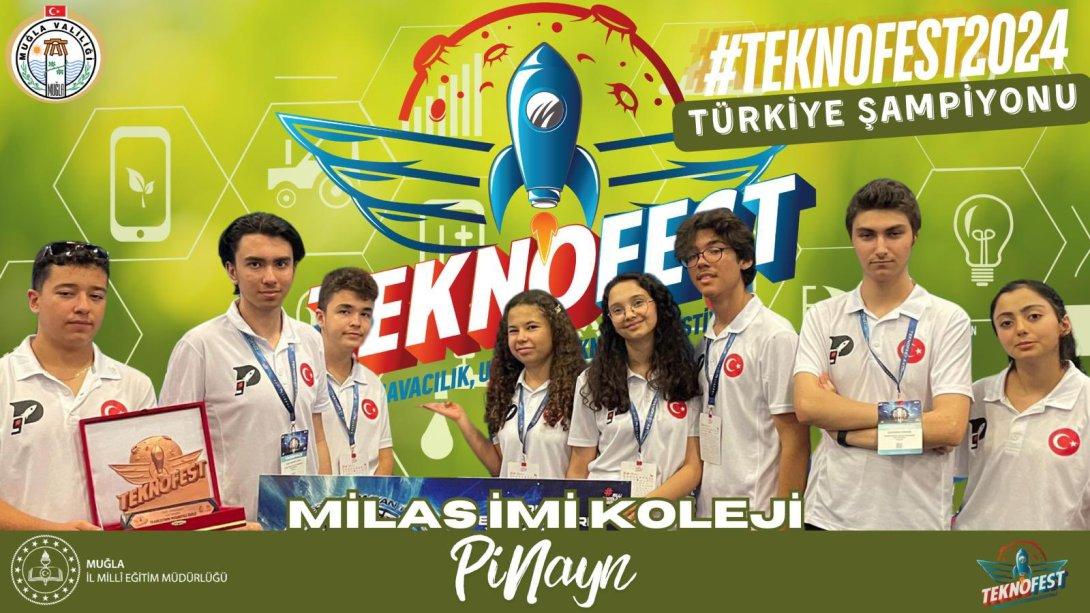 TEKNOFEST 2024 TARIM TEKNOLOJİLERİ YARIŞMASINDA MUĞLALI GENÇ MUCİTLER TÜRKİYE ŞAMPİYONU OLDU